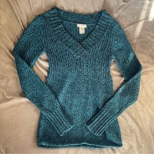 Teal V-Neck Sweater by Express